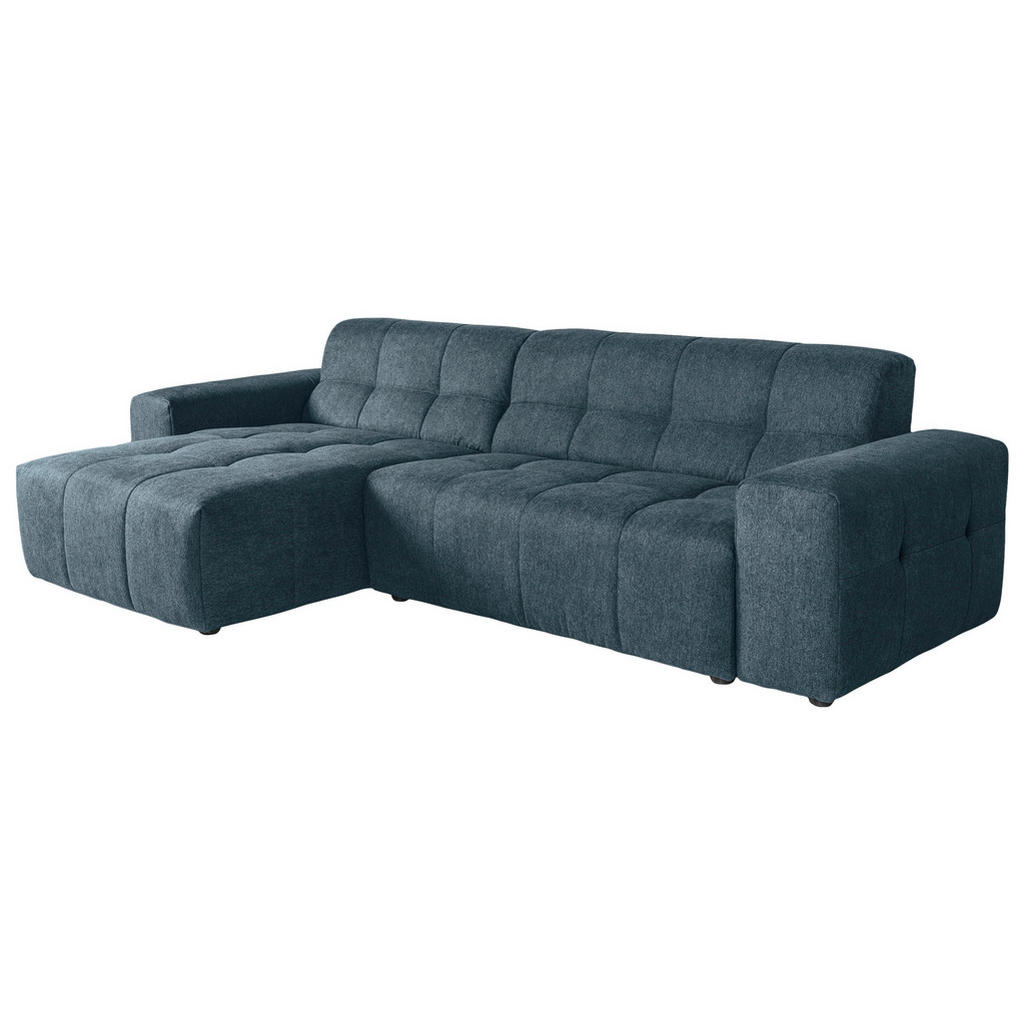 Thumbnail - Carryhome Ecksofa, Petrol, Textil, 5-Sitzer, Ottomane rechts, Ottomane links, seitenverkehrt montierbar, L-Form, 295x157...