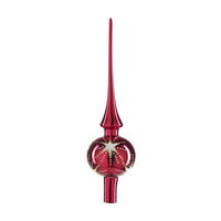 CHRISTBAUMSPITZE  - Rot/Weiß, LIFESTYLE, Glas (7/27cm) - X-Mas