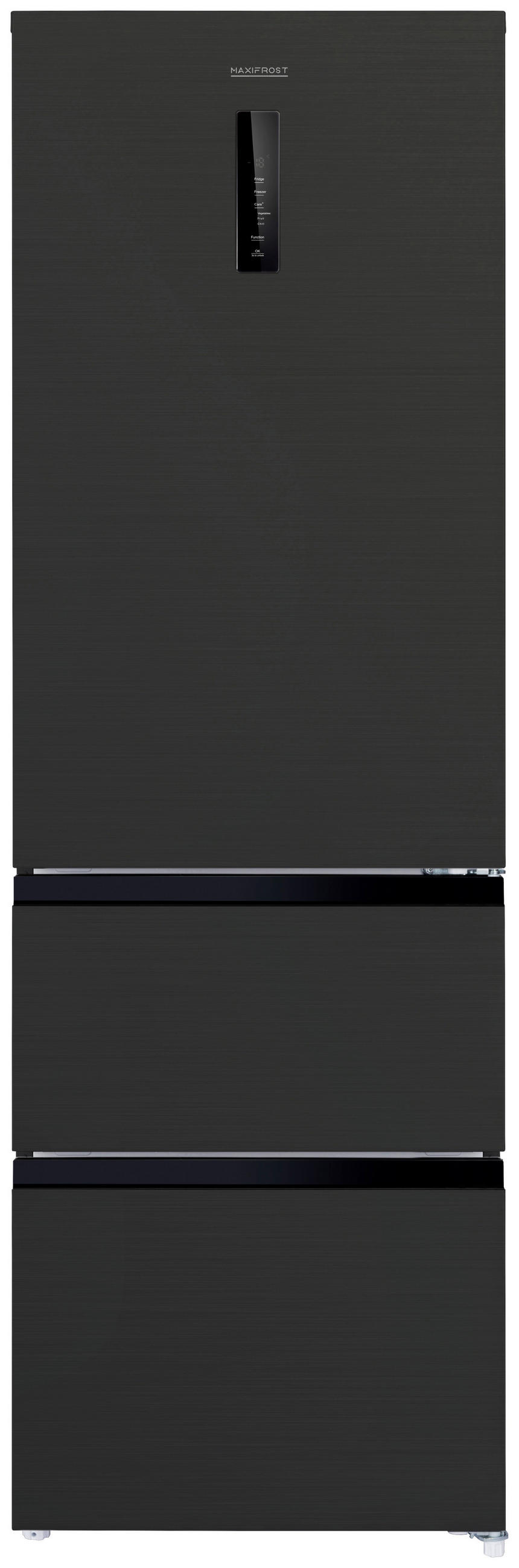 PKM Kühl-Gefrier-Kombination Schwarz 60x190.8x63.8 cm