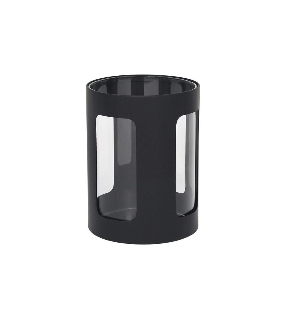 LJUSSTAKE  - svart, Design, metall/glas (15,5/20cm) - Ambia Home