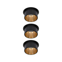 DECKENLEUCHTE   6,8 cm   - Goldfarben/Schwarz, Basics, Metall (6,8cm) - Paulmann