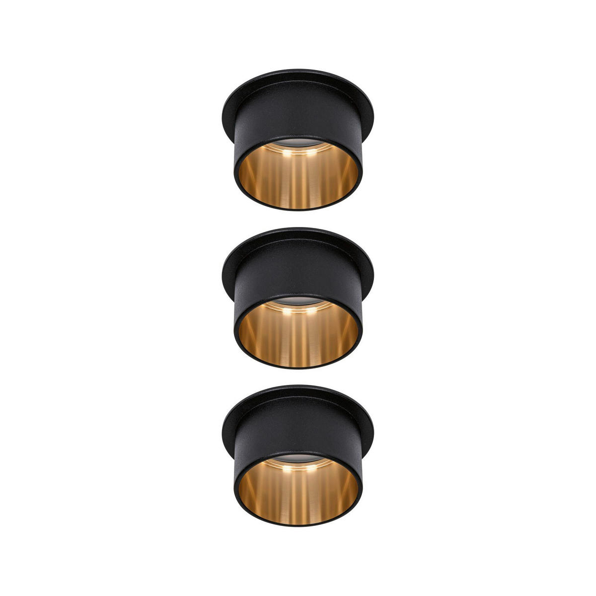 DECKENLEUCHTE   6,8 cm   - Goldfarben/Schwarz, Basics, Metall (6,8cm) - Paulmann