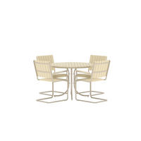 TRÄDGÅRDSGRUPP 5 delar    - beige, Basics, metall/trämaterial - Best Price