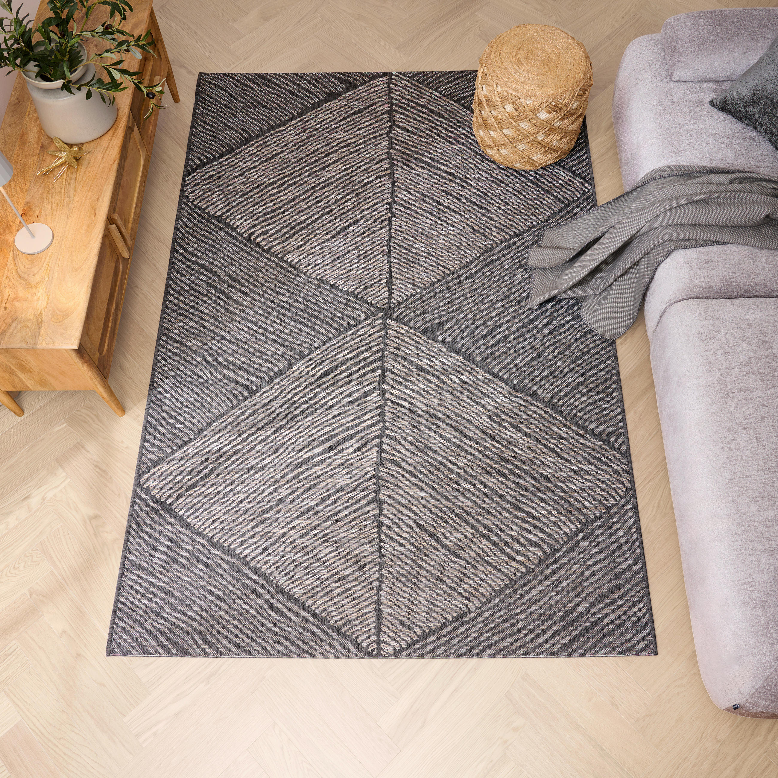 OUTDOORTEPPICH 80/150 cm Ingrid  - Anthrazit, Design, Textil (80/150cm) - Novel