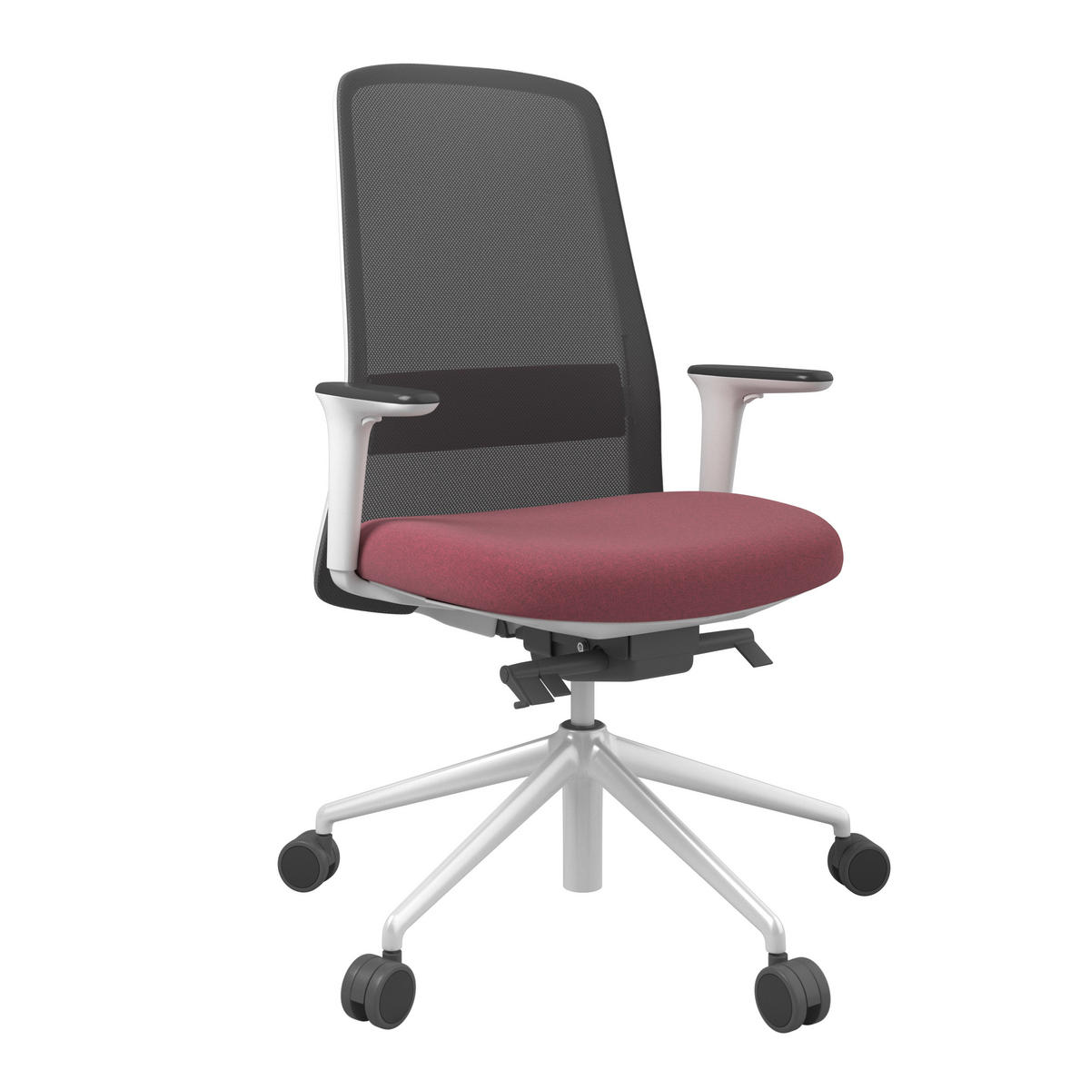 DREHSTUHL Schwarz, Weiß, Pink  - Pink/Schwarz, MODERN, Kunststoff/Textil (70/103-115/70cm)