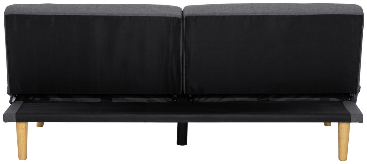 ROZKLÁDACÍ POHOVKA, textil, tmavě šedá - tmavě šedá/přírodní barvy, Basics, dřevo/textil (178/76/88cm) - MID.YOU