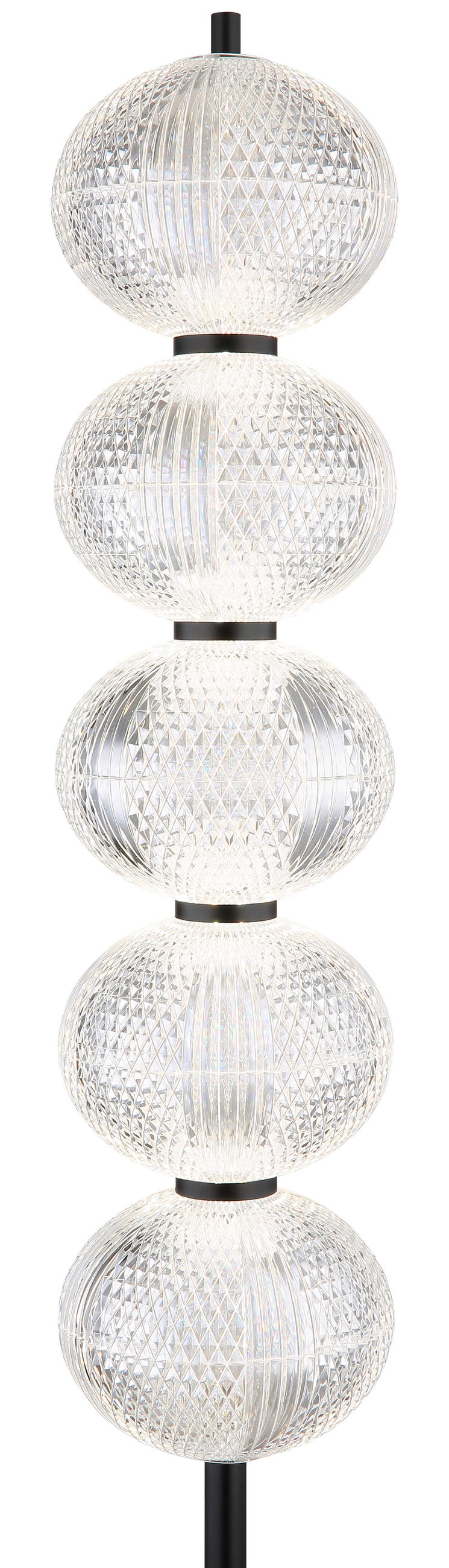 LED-STEHLEUCHTE 25/160 cm    - Klar/Schwarz, KONVENTIONELL, Kunststoff/Metall (25/160cm) - Globo