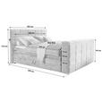 BOXSPRINGBETT 180/200 cm  in Rot  - Rot, KONVENTIONELL, Textil (180/200cm) - Carryhome