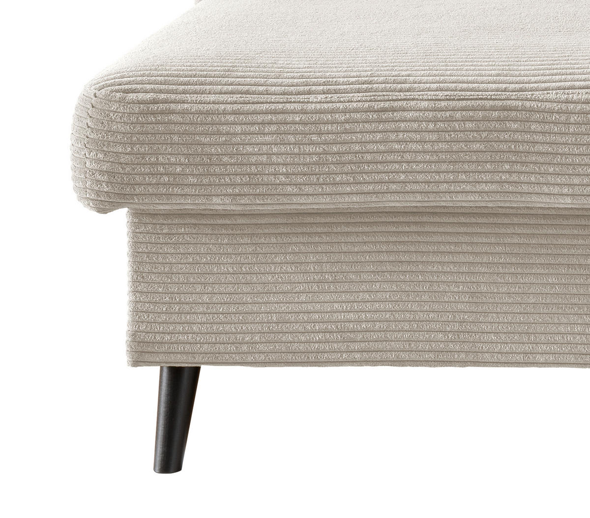 ECKSOFA Beige Cord  - Beige/Schwarz, Design, Holz/Textil (150/228cm) - P & B
