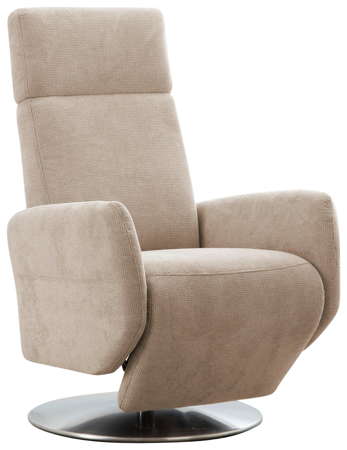 RELAXAČNÉ KRESLO, textil, bahenná hnedá - bahenná hnedá/chrómová, Konventionell, kov/textil (71/110/82cm) - Sit & More