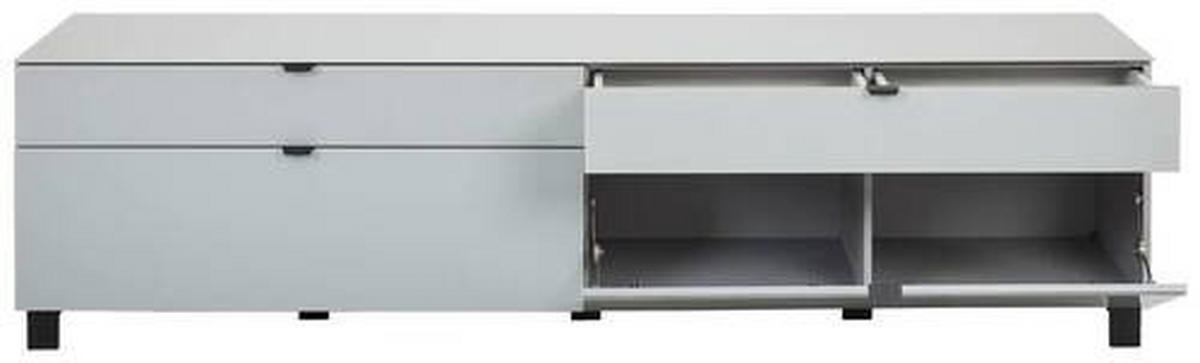 TV-ELEM 219,9/57/52,5 cm  - világosszürke/fekete, Design, műanyag/faalapú anyag (219,9/57/52,5cm) - Hom`in