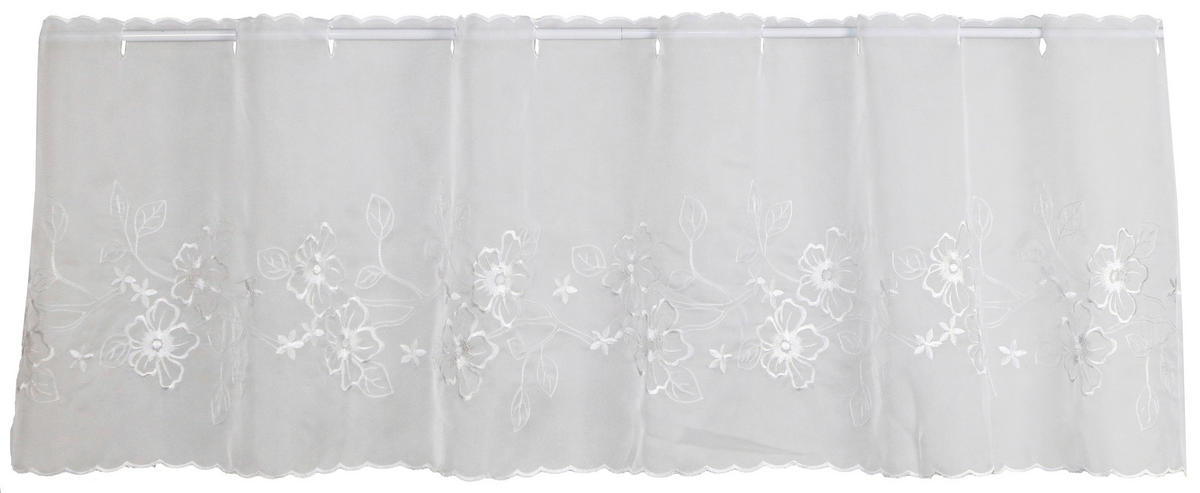 KURZGARDINE   153/44 cm   - Weiß, Basics, Textil (153/44cm)