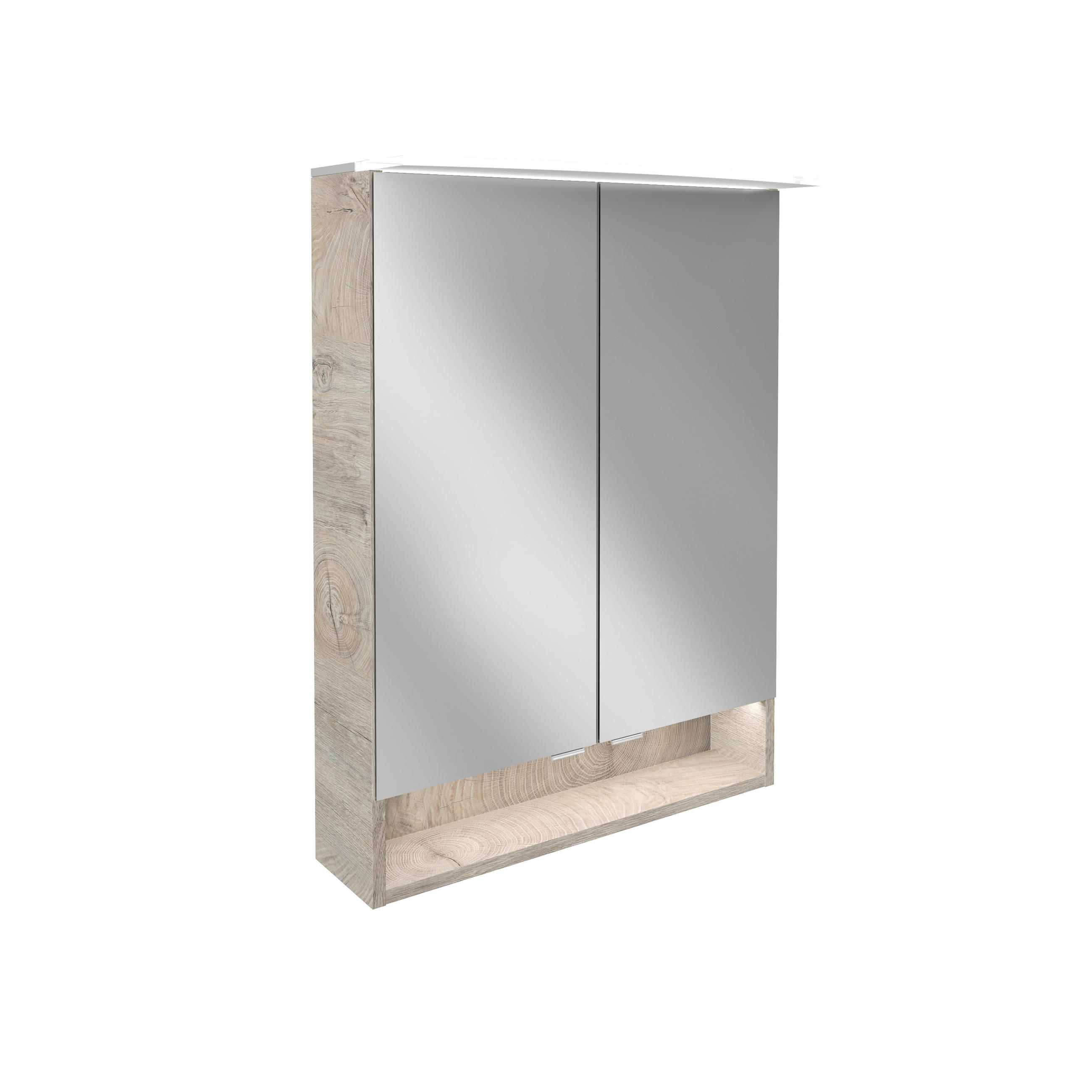 Mid.you Spiegelschrank B.Style Silber, Eiche 60x81.2x26.3 cm