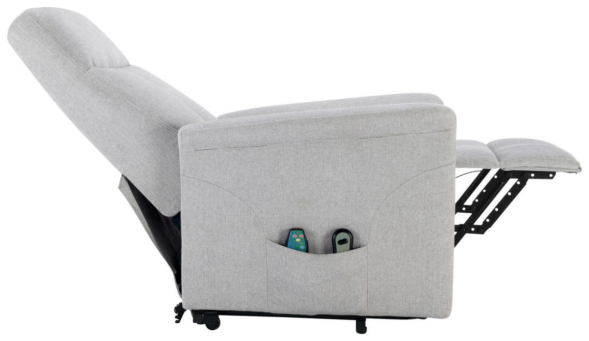 MASSAGESESSEL in Mikrofaser Greige  - Greige/Schwarz, KONVENTIONELL, Kunststoff/Textil (72/102/86cm) - MID.YOU