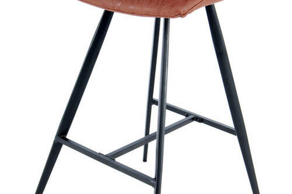 SADA BAROVÝCH ŽIDLÍ 2 kusy - tmavě hnědá/černá, Design, kov/dřevo (47,5/107/57,5cm)