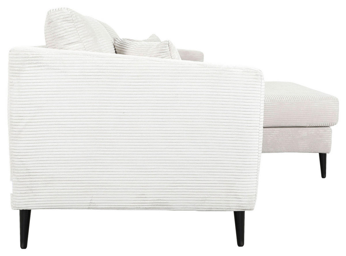ECKSOFA in Cord Naturfarben  - Schwarz/Naturfarben, Konventionell, Holz/Textil (212/155cm) - Carryhome