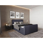 BOXBETT 140/200 cm  in Graphitfarben  - Schwarz/Graphitfarben, Basics, Kunststoff/Textil (140/200cm) - Carryhome