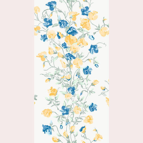 VLIESTAPETE  - Blau/Gelb, Basics, Papier/Kunststoff (52/1005cm) - Xora