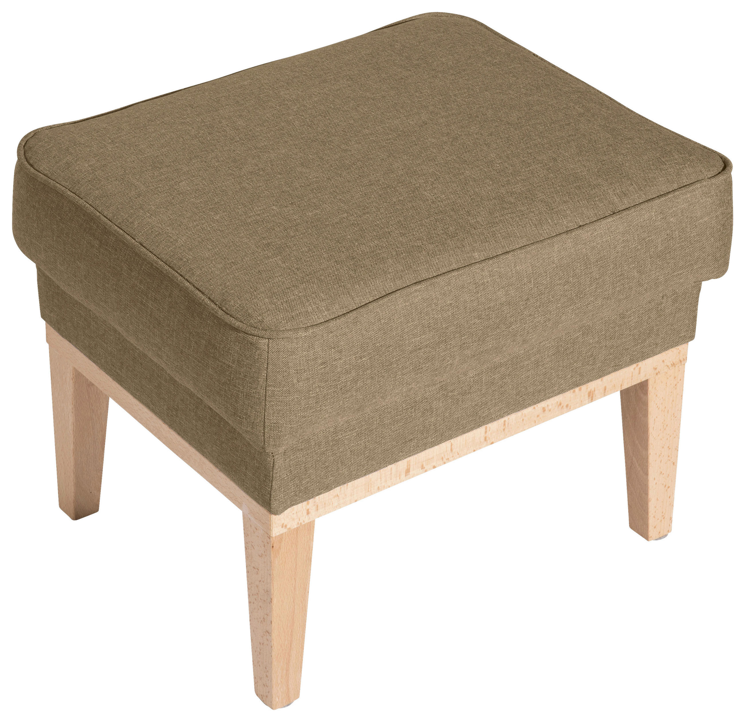 HOCKER in Textil Sandfarben  - Sandfarben/Naturfarben, Konventionell, Holz/Textil (50/41/41cm) - Max Winzer