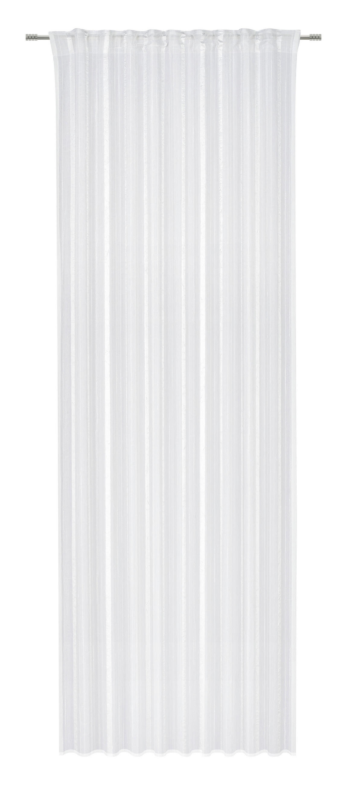KONČANA ZAVESA  prosojno  140/280 cm   - bela, Basics, tekstil (140/280cm) - Esposa