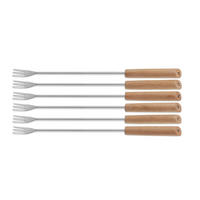 SET VILICA ZA FONDUE  - svijetlo smeđa, Basics, metal/drvo (24,5cm) - Kela