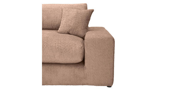BIGSOFA Struktur, Bouclé Rotbraun  - Rotbraun/Greige, MODERN, Kunststoff/Textil (240/76/125cm) - Landscape