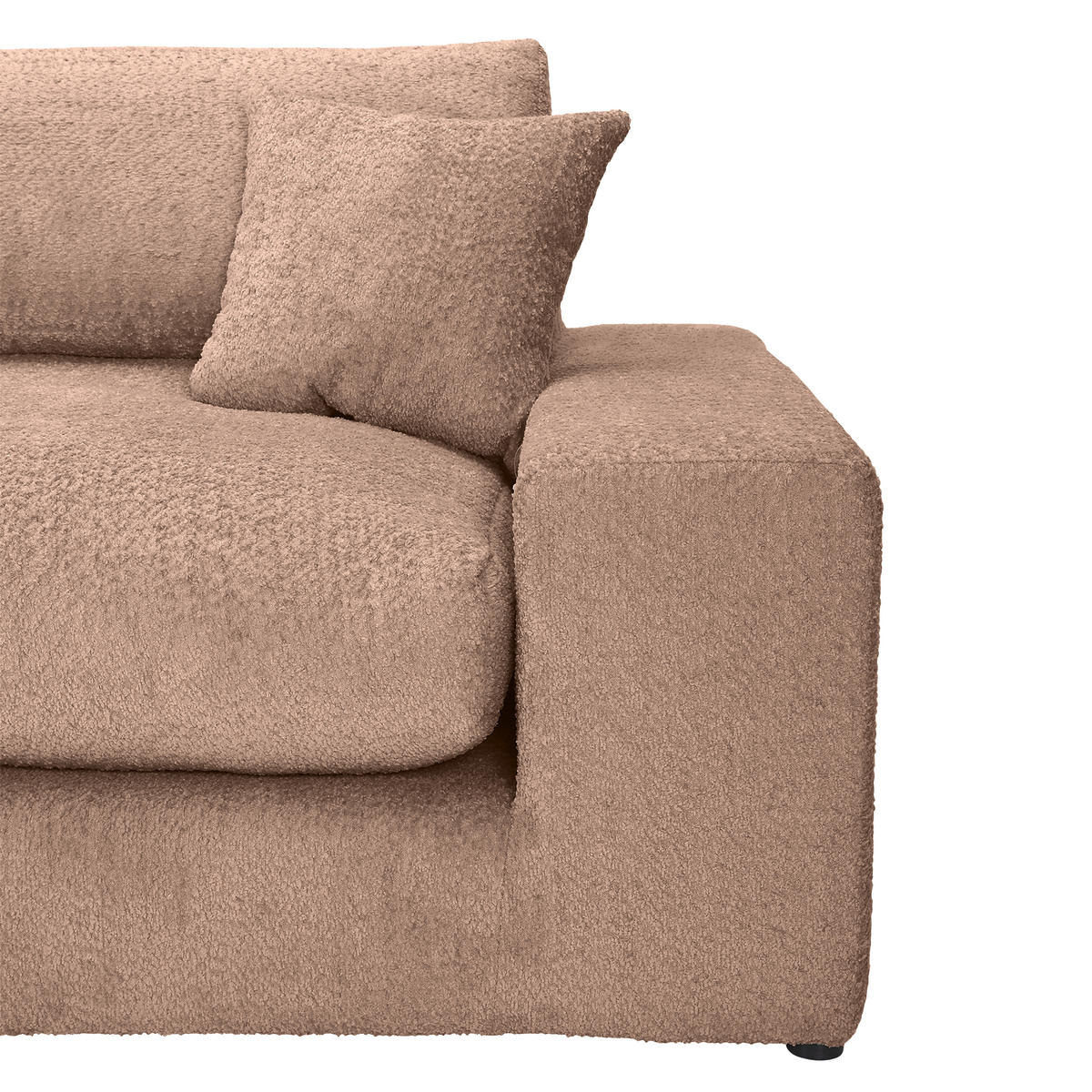 BIGSOFA Struktur, Bouclé Rotbraun  - Rotbraun/Greige, MODERN, Kunststoff/Textil (240/76/125cm) - Landscape