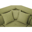 ECKSOFA inkl. Funktionen Grün Webstoff  - Silberfarben/Grün, Design, Textil/Metall (226/257cm) - Xora