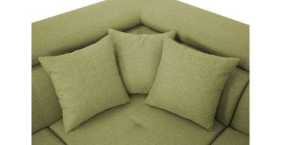 ECKSOFA inkl. Funktionen Grün Webstoff - Silberfarben/Grün, Design, Textil/Metall (226/257cm) - Xora