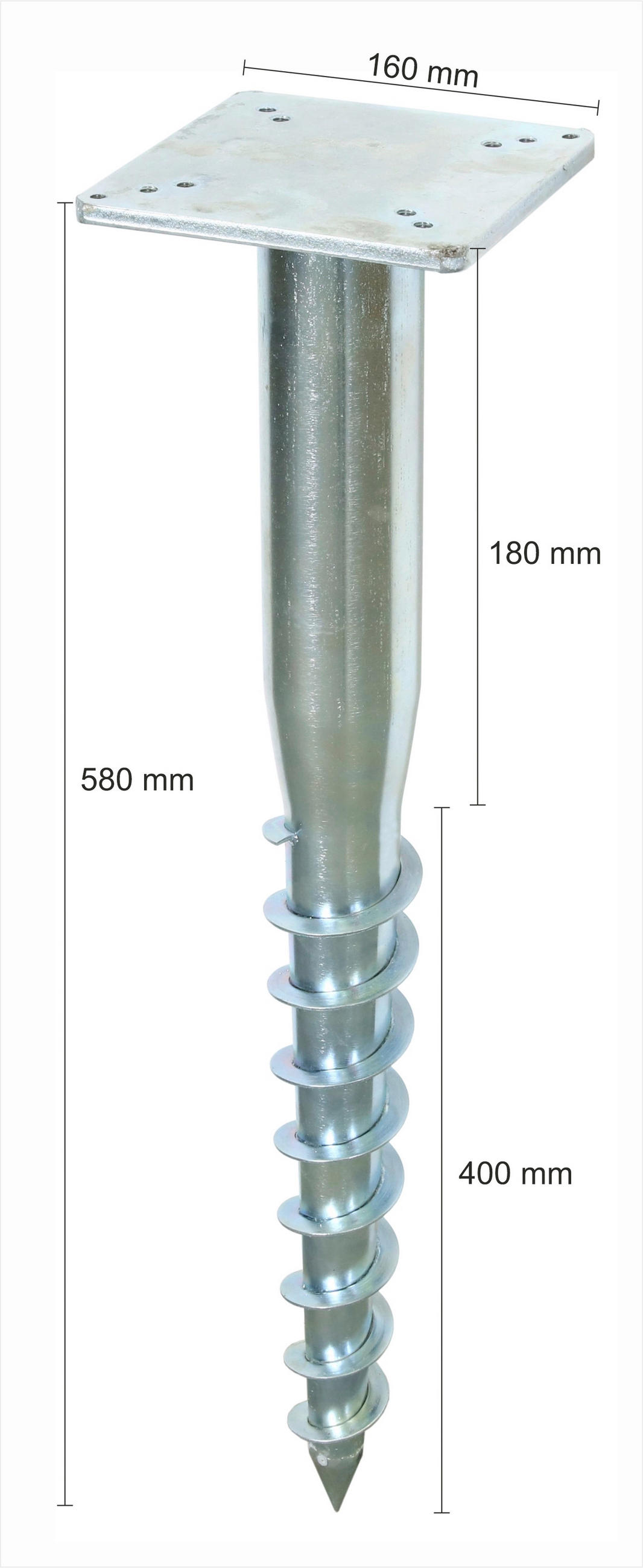 Universal Bodenhülse für - Silberfarben, Basics, Metall (16/58cm) - Schneider