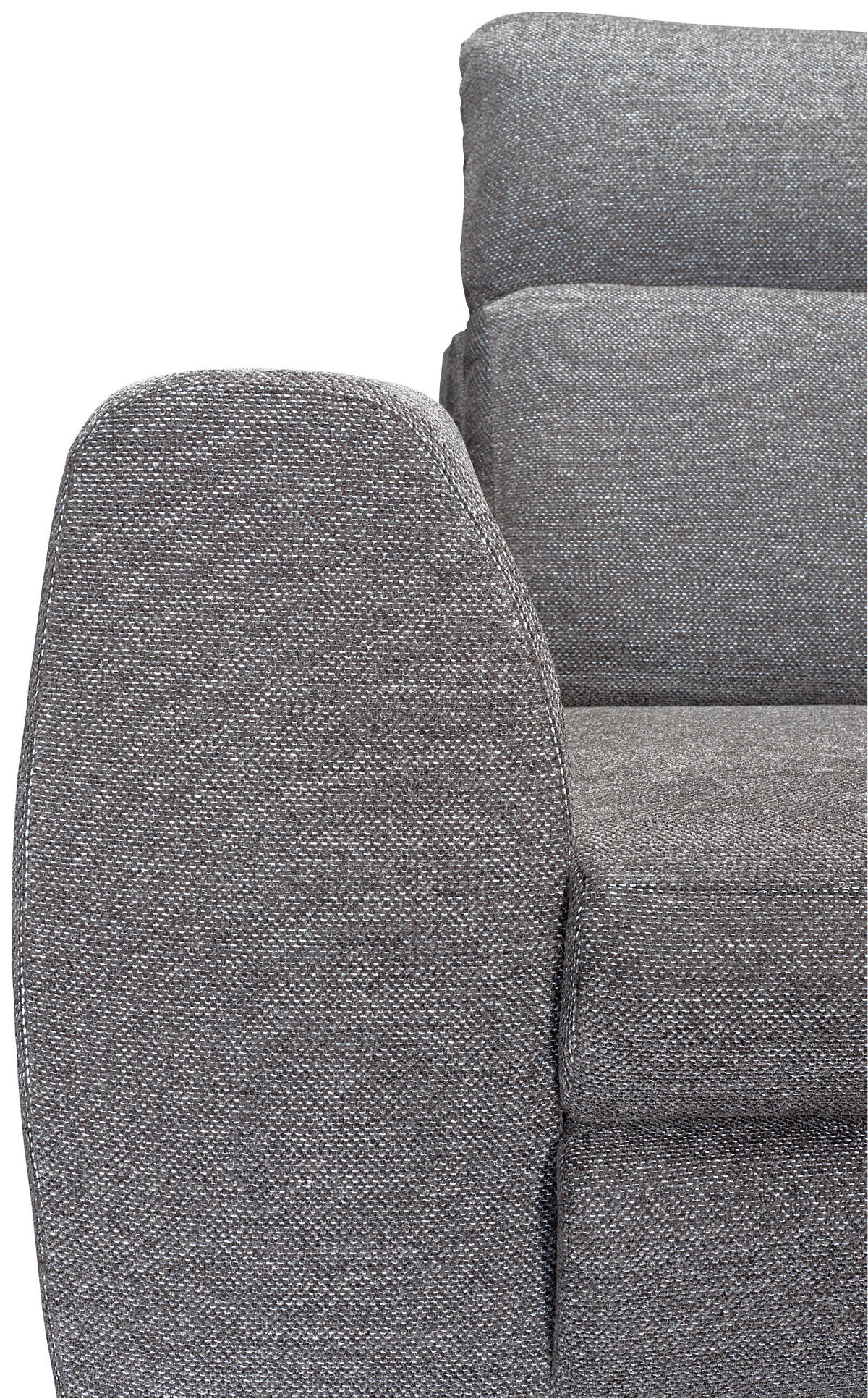 ECKSOFA Dunkelgrau Chenille  - Dunkelgrau/Schwarz, KONVENTIONELL, Textil/Metall (266/185cm) - Carryhome