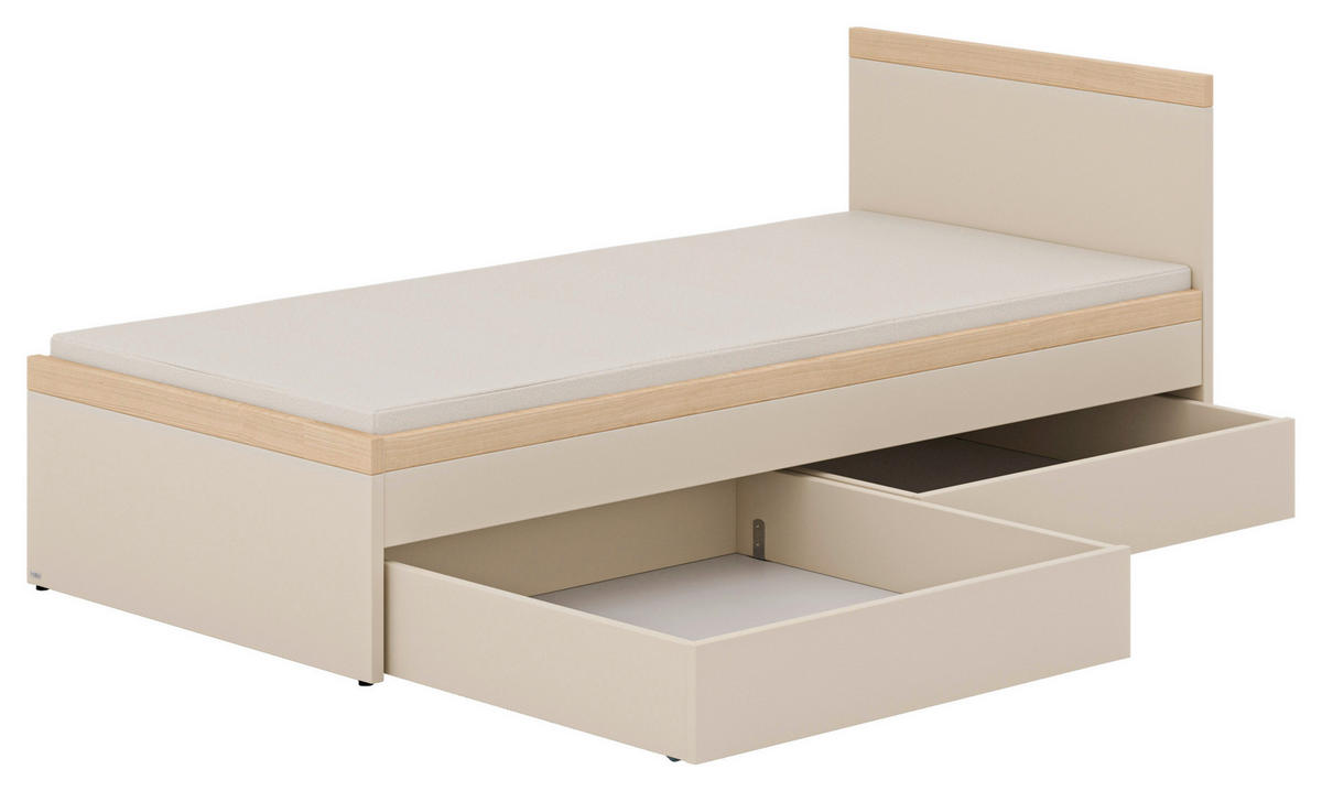BETTKASTEN Beige, Naturfarben, Kaschmir  - Kaschmir/Beige, Design, Holzwerkstoff (98,5/95,2/20cm) - Paidi