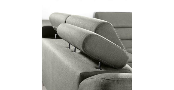 ECKSOFA  in Webstoff Grau  280/235 cm  - Grau, Design, Textil/Metall (280/235cm) - Hom`in