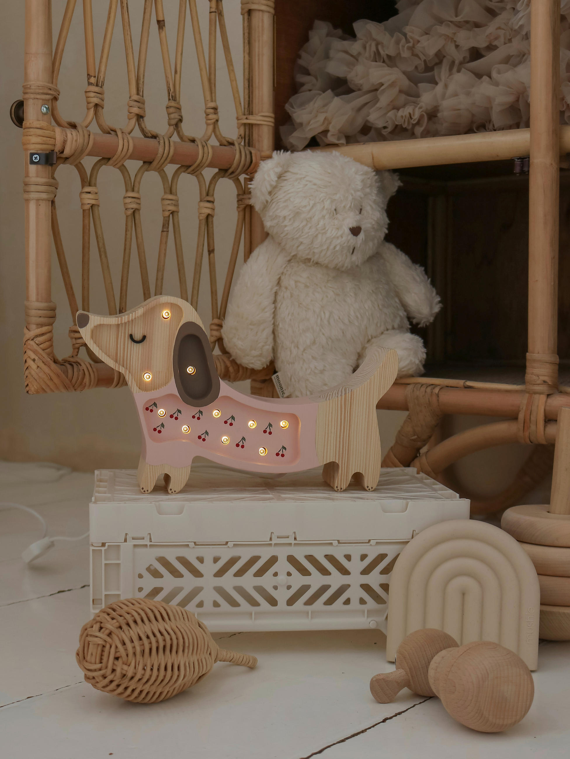 KINDERWANDLEUCHTE Animals 23/5.5/14 cm   - Multicolor, Natur, Holz (23/5.5/14cm)