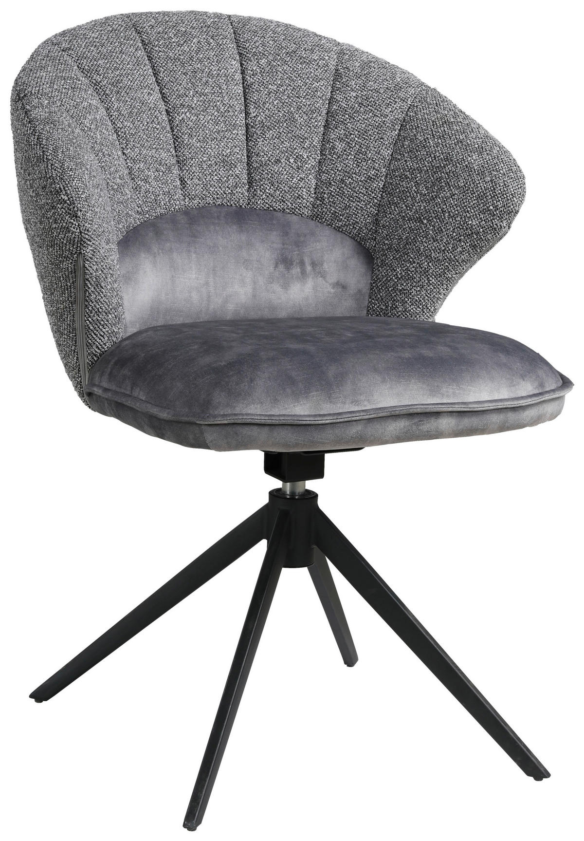 STUHL - Schwarz/Grau, Design, Textil/Metall (61/87,5/63,5cm) - Novel