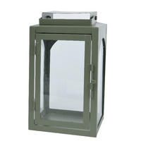 Felinar - verde, Lifestyle, sticlă/metal (14/25/14cm) - Ambia Home