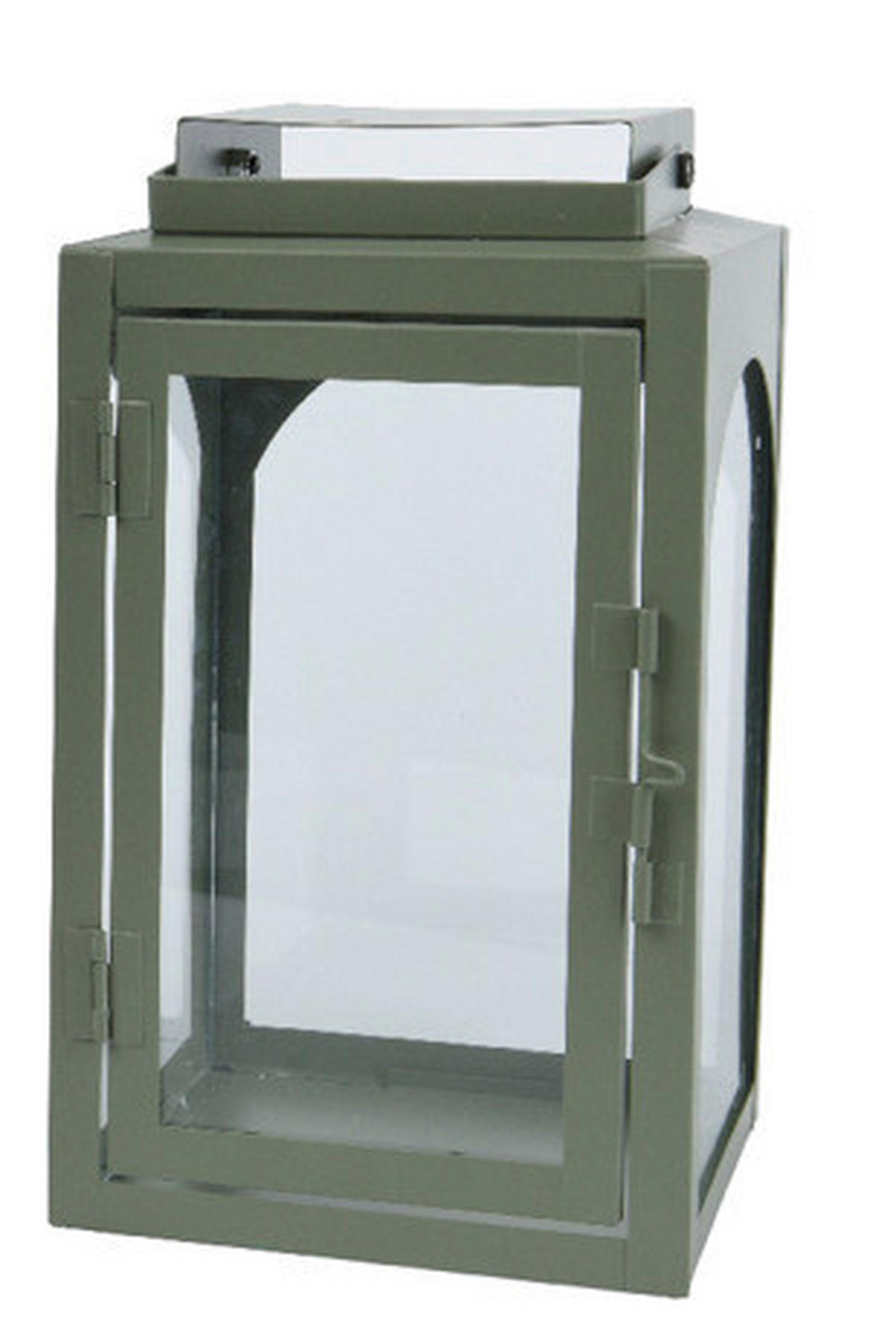 Felinar - verde, Lifestyle, sticlă/metal (14/25/14cm) - Ambia Home