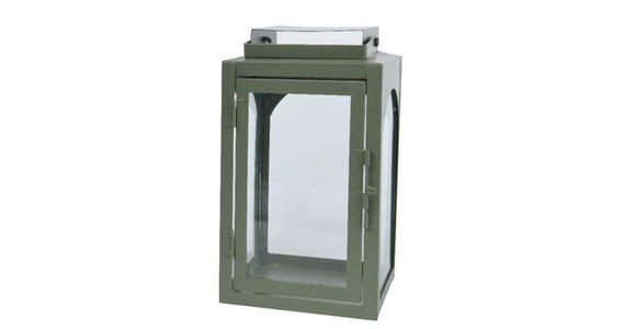 LATERNE - Grün, LIFESTYLE, Glas/Metall (14/25/14cm) - Ambia Home