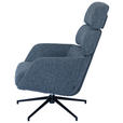 RELAXSESSELSET Webstoff Hocker, Kopfteilverstellung    - Schwarz/Grau, Design, Textil/Metall (73/110/87cm) - Dieter Knoll