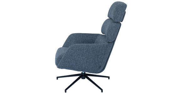RELAXSESSELSET Webstoff Hocker, Kopfteilverstellung    - Schwarz/Grau, Design, Textil/Metall (73/110/87cm) - Dieter Knoll
