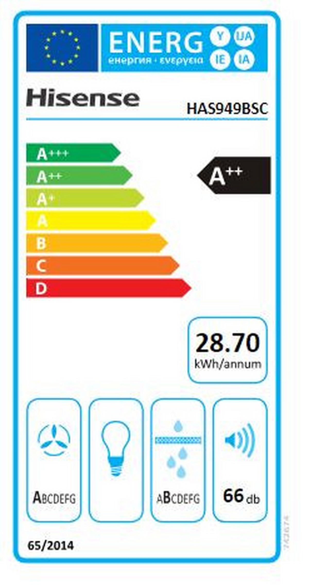 KOCHFELD-DUNSTABZUG-KOMBI  - Schwarz, Basics, Glas/Metall (83/23/52cm) - Hisense