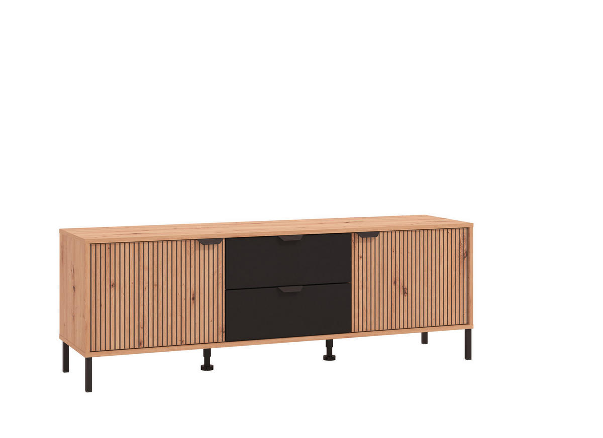TV-ÁLLVÁNY Artisan tölgy  - Artisan tölgy, Basics, faalapú anyag (157/54,5/40cm) - Xora