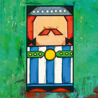 KUNSTDRUCK 14/14 cm  - Blau/Weiss, Basics, Papier (14/14cm) - Monee