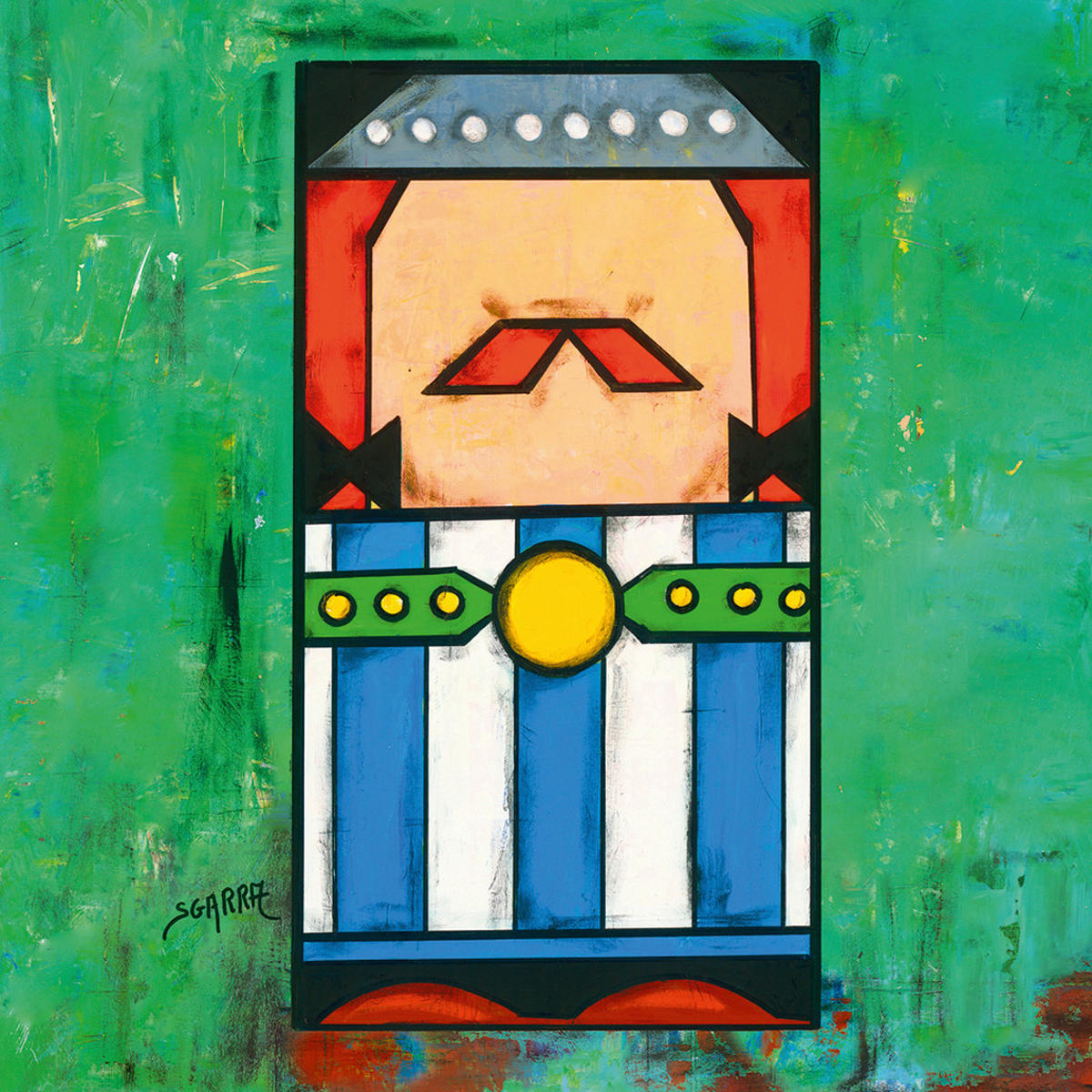 KUNSTDRUCK 14/14 cm  - Blau/Weiss, Basics, Papier (14/14cm) - Monee