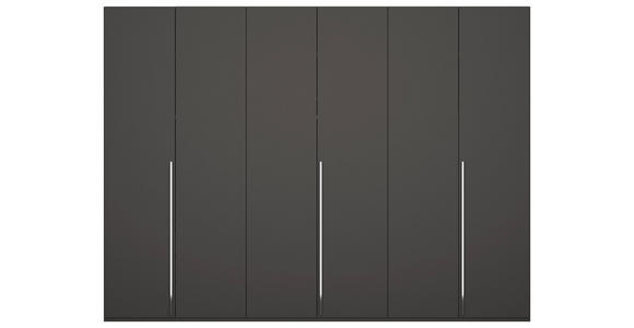 DREHTÜRENSCHRANK 301/223/60 cm 6-türig  - Chromfarben/Graphitfarben, Design, Holzwerkstoff/Metall (301/223/60cm) - Novel