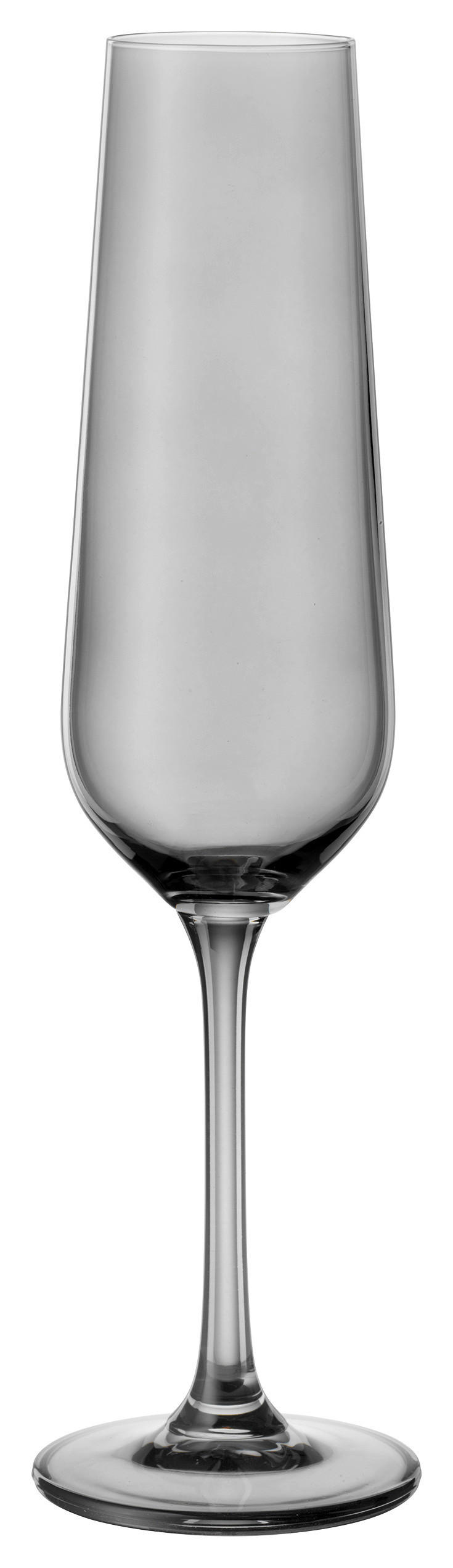 SEKTGLAS 220 ml  - Grau, Design, Glas (0,22l) - Bohemia