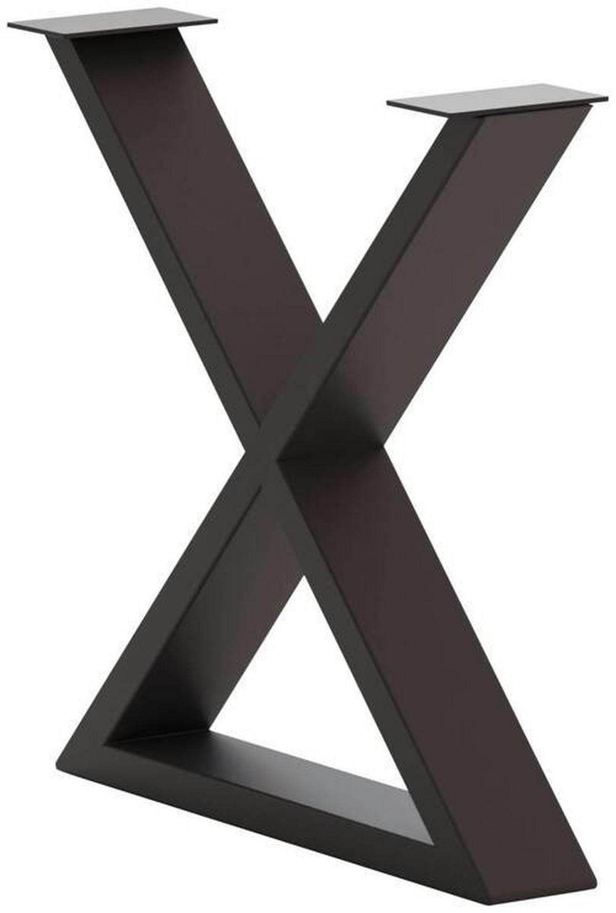 TISCHGESTELL Anthrazit  - Anthrazit, Design, Metall (73/17/74cm) - Waldwelt