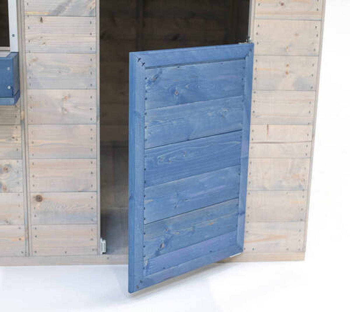 SPIELHAUS 120/155/120 cm  - Blau/Naturfarben, KONVENTIONELL, Holz (120/155/120cm) - Ambia Garden