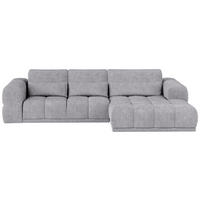 HÖRNSOFFA i chenille grå  - svart/grå, Klassisk, textil/plast (290/203cm) - MID.YOU