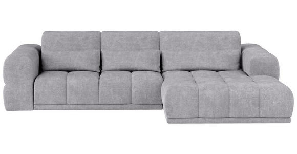 ECKSOFA Grau Chenille  - Schwarz/Grau, KONVENTIONELL, Kunststoff/Textil (290/203cm) - Carryhome